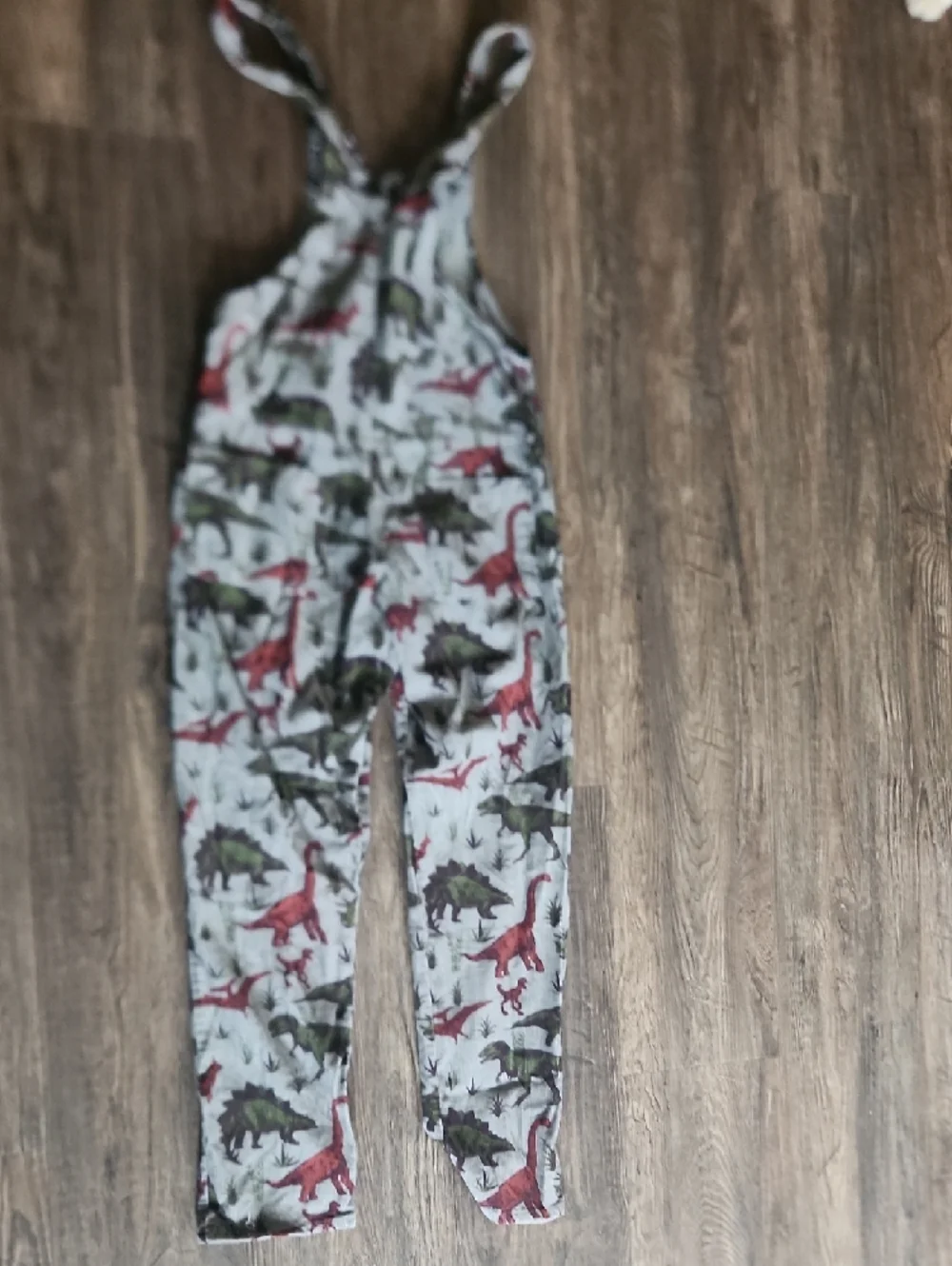 Dinosaur Print Jumpsuit Romper - Red & Green - Picture 4 of 5